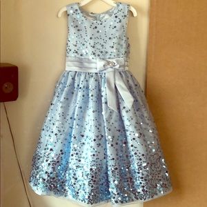 Girls Blue Easter Dress American Princess Sz 7